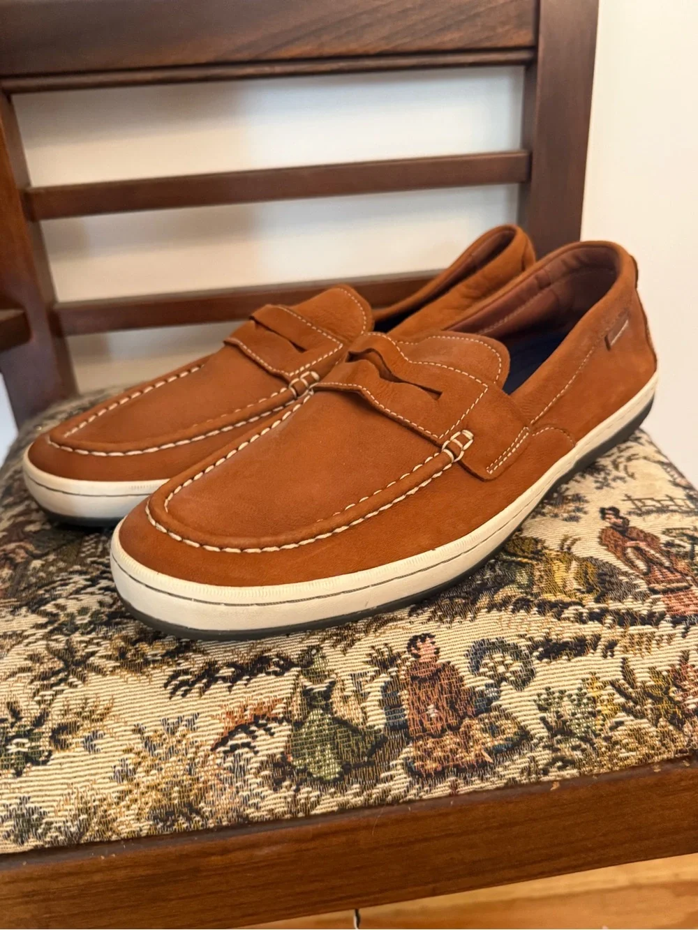 Cole Haan Grand Men’s 11.5 Nantucket Brown Leather Penny Loafer Sneaker Slip On